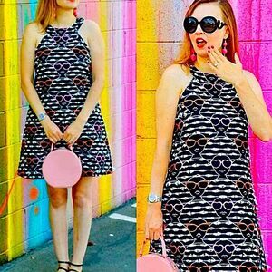Anthropologie Dress Hutch Face Sunglass Print Dress Size XS BLOGGER FAVORITE